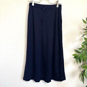 Dilena Long Flare Skirt Navy A-Line